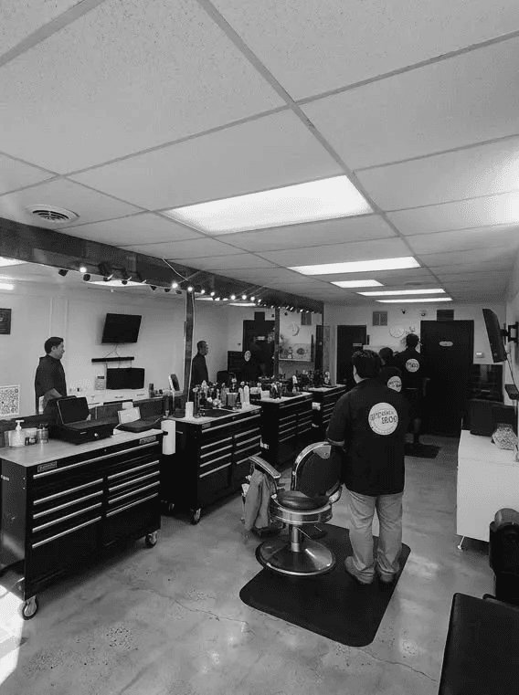 Inside Gentlemen's Blaze Barbershop